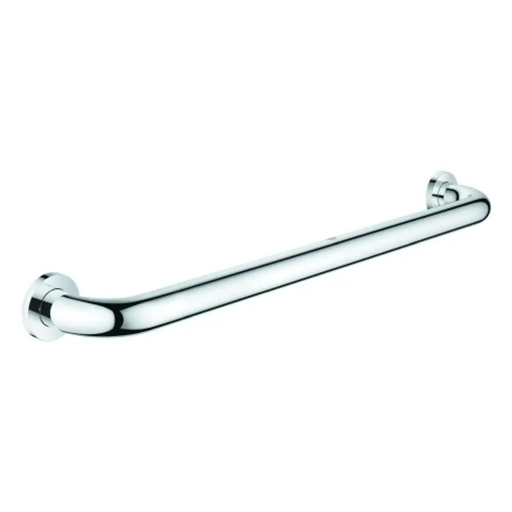 Metallischer Haltegriff von Grohe mit einer glatten, verchromten Oberfläche, der für sichere Unterstützung in Badezimmern montiert werden kann.