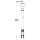 GROHE Verlängerungskabel in schematischer Darstellung. Das Kabel hat eine Länge von 3 m und zwei Anschlussstecker an den Enden, jeweils oben und unten.