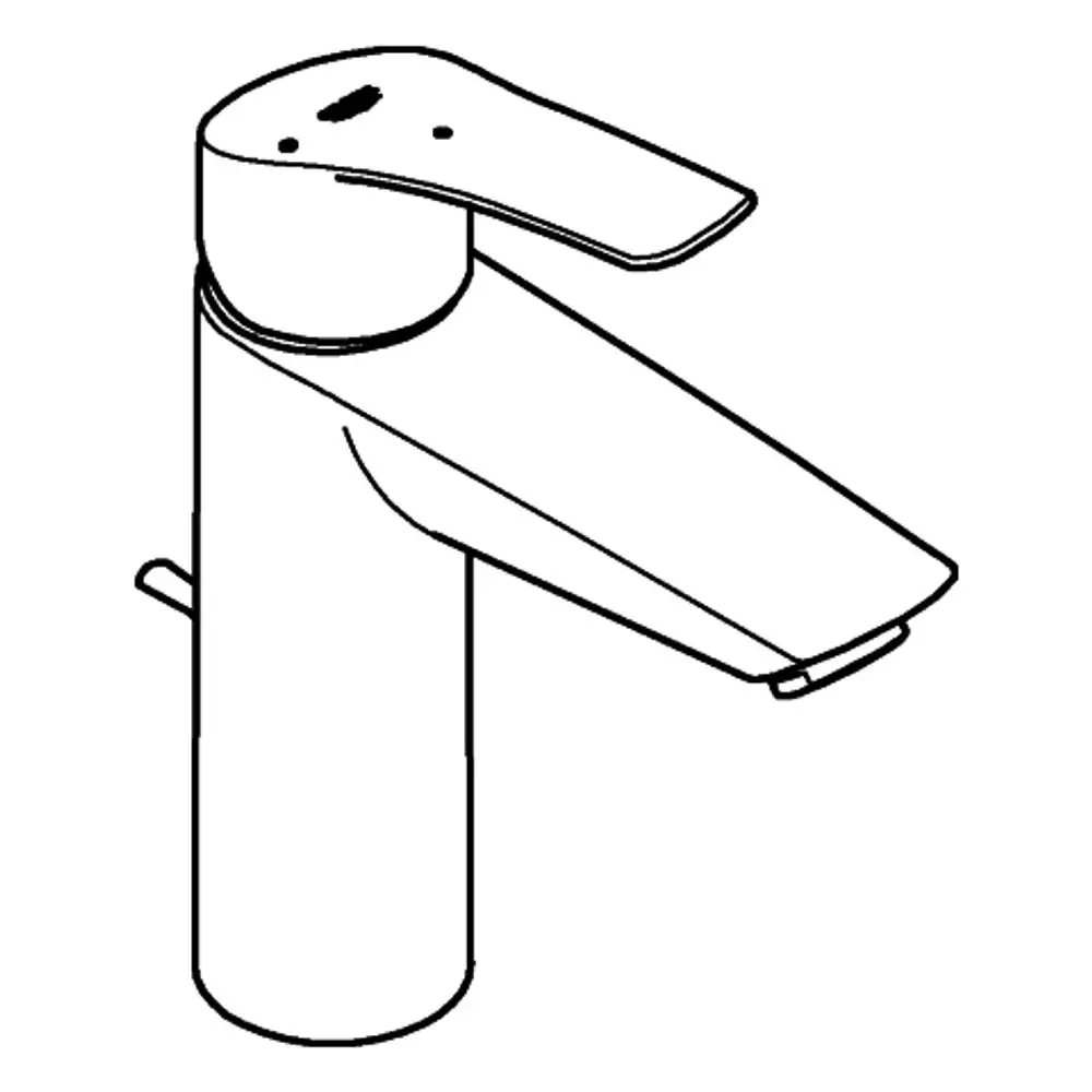 Grohe-Wasserhahn mit schwenkbarem Auslauf und Hebelgriff. Funktionales Design, geeignet für die Montage in Badezimmern oder Küchen.