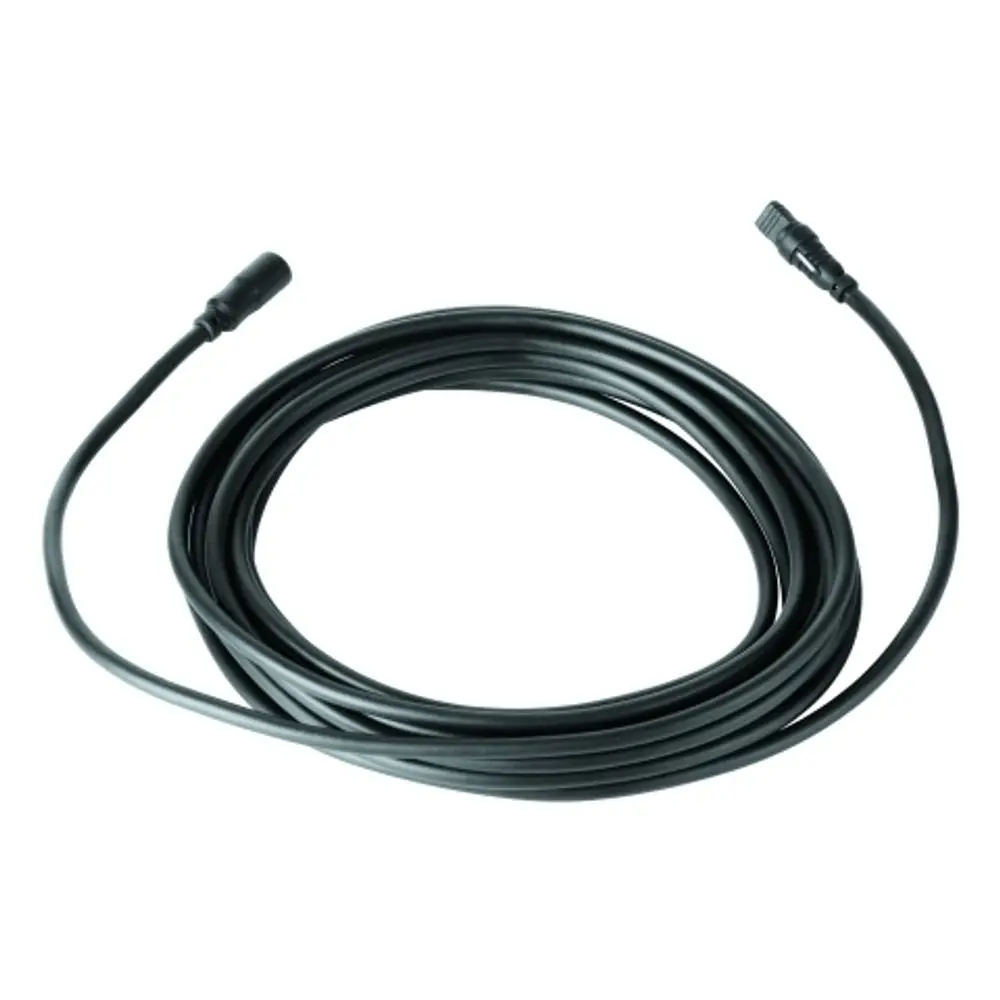 Schwarzes Kabel mit Anschlüssen an beiden Enden, wahrscheinlich für die Verbindung zwischen einer Steuereinheit und einem Lichtmodul in einem Grohe Produkt.