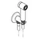 Wandhalterset von Grohe für eine Duschinstallation, bestehend aus Halterung und Anschlüssen, übersichtlich und funktional gestaltet.