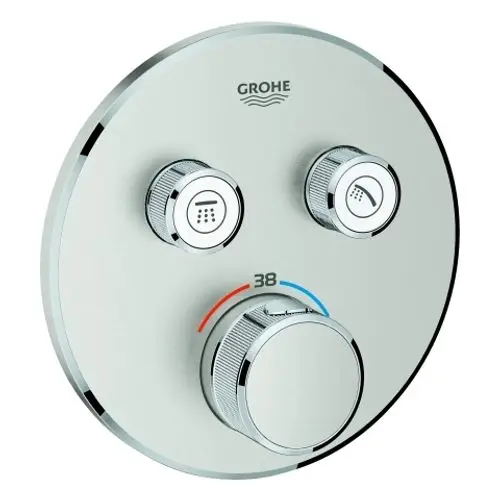 GROHE Thermostat Grohtherm SmartControl 29119 FMS rund 2 ASV supersteel, 29119DC0, Artikel in Kategorie