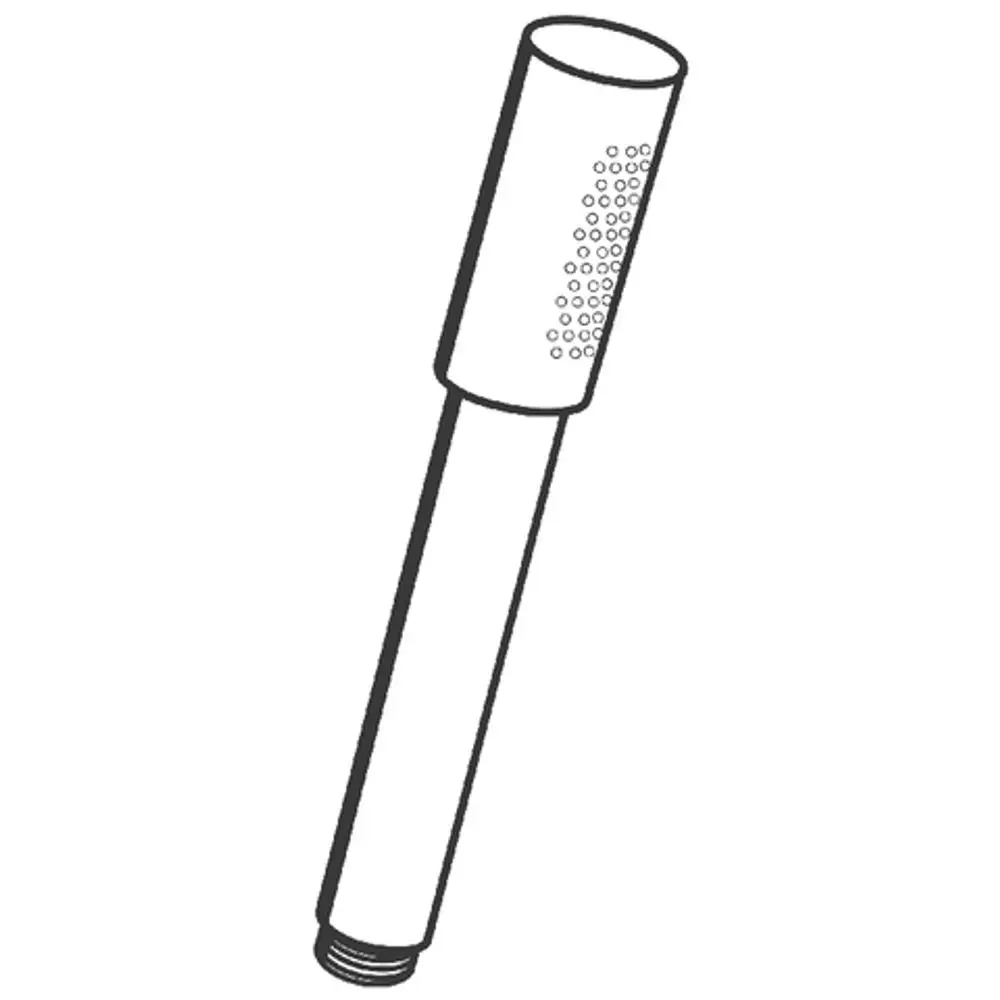 Grohe Handbrause mit einem zylindrischen Körper und einer perforierten Düse. Das Design ist schlicht und funktional, ohne zusätzliche Verzierungen.