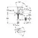 Schematische Darstellung einer Grohe-Waschtischarmatur mit Detailmaßen und Anschlussinformationen. Enthält Zeichnungen für Installation und Funktionsweise.