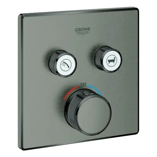GROHE Thermostat Grohtherm SmartControl 29124 eckig FMS 2 ASV hard graphite geb., 29124AL0, Artikel in Kategorie