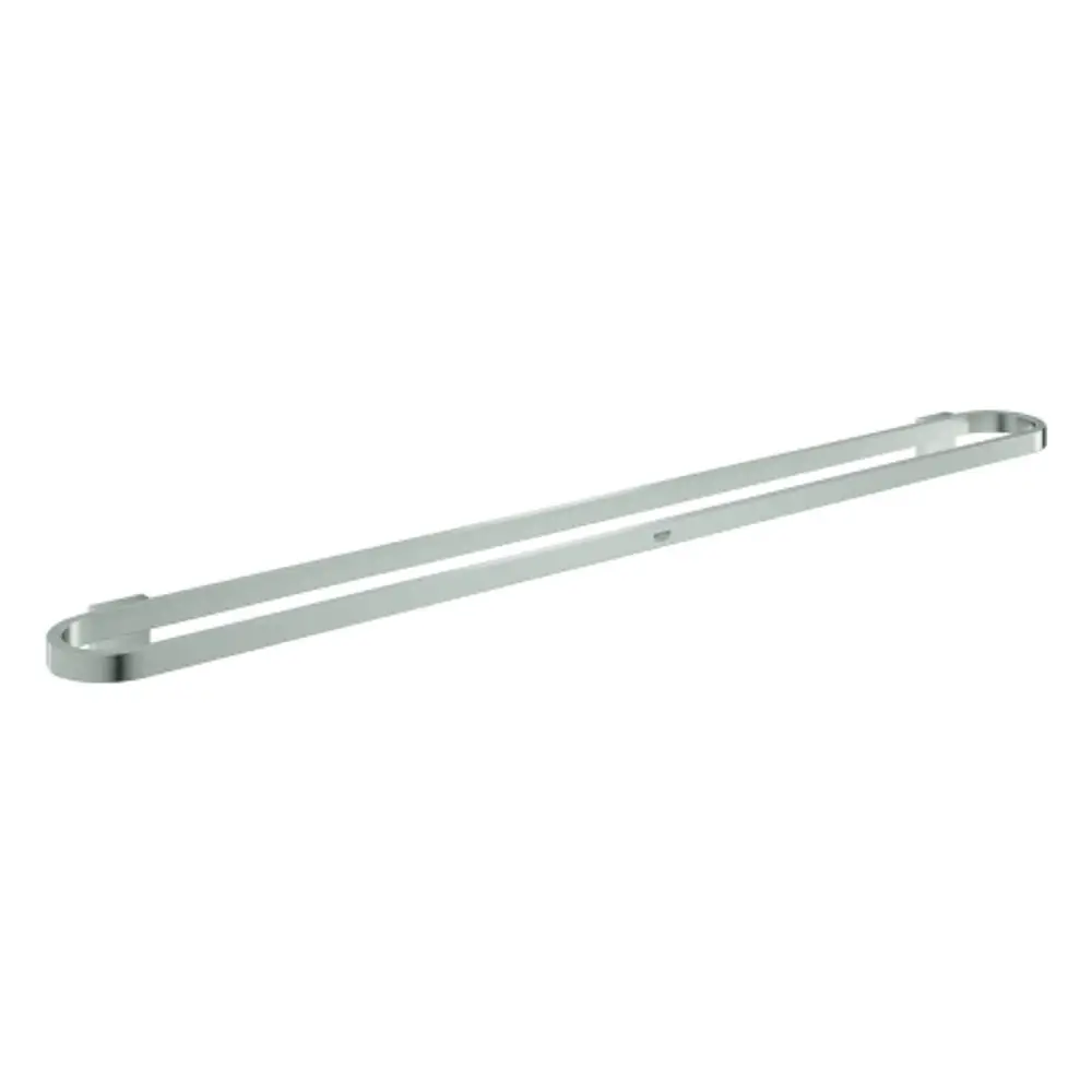 Grohe Badetuchhalter in schlichten, geraden Linien, mit einem glatten, metallischen Finish, montiert zur Wandbefestigung.