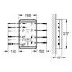 GROHE Steuerungseinheit für Licht- und Musikmodule mit mehreren Anschlussmöglichkeiten, abgebildet von vorne und der Seite, inklusive Beschriftungen und Anschlussdetails.