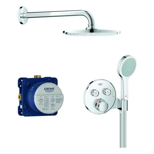 GROHE UP-Duschsys. GrohthermSmartControl 34743 runde Form mit THM/KB/HB chrom, 34743000, Artikel in Kategorie