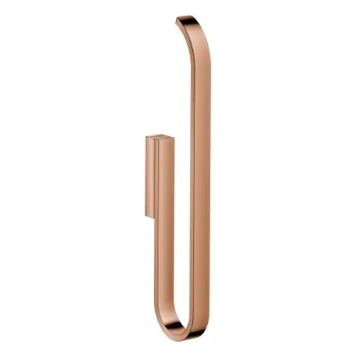Grohe-WC-Papierhalter in warmem Farbton mit minimalistischer, geschwungener Form, geeignet für moderne Badezimmer.