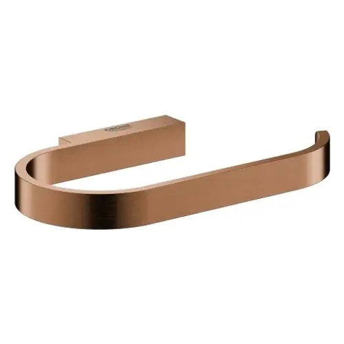GROHE WC-Papierhalter in warm sunset, gebürstete Oberfläche, U-förmiges Design, wandmontiert, ohne Deckel, geeignet für Badezimmer.