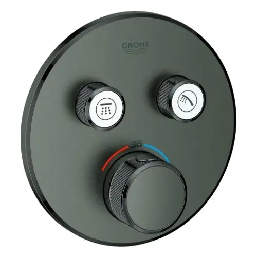 GROHE Thermostat Grohtherm SmartControl 29119 FMS rund 2 ASV hard graphite geb., 29119AL0, Artikel in Kategorie