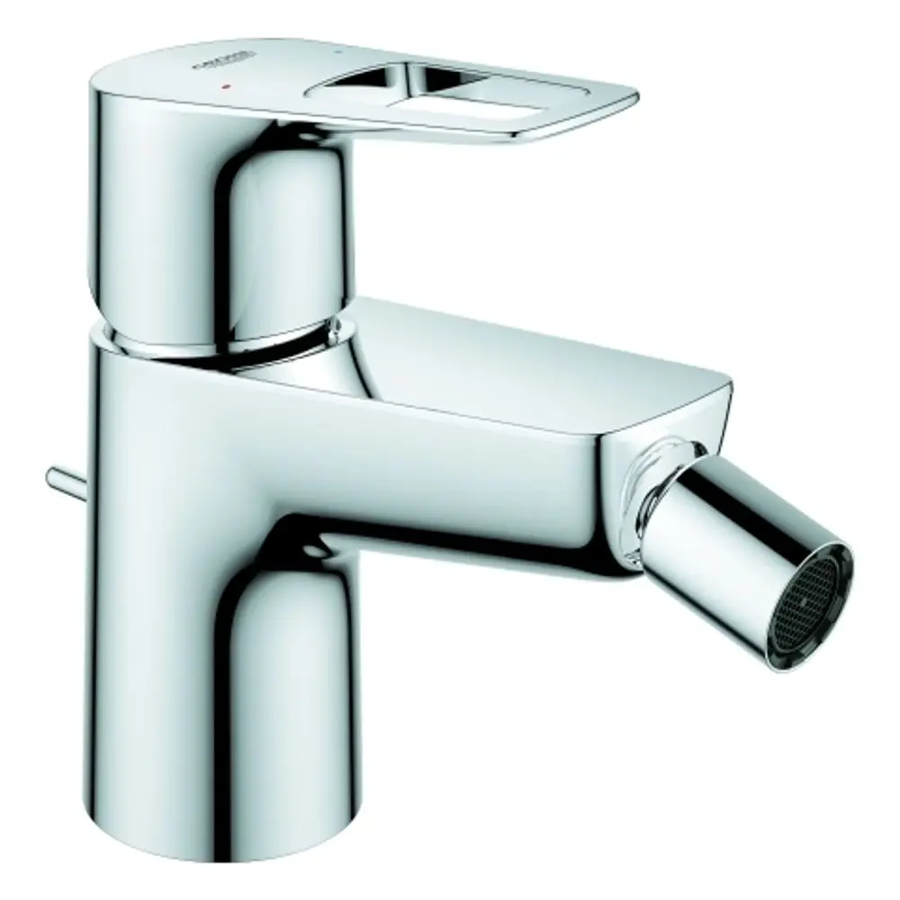 Grohe Bidetbatterie in Chrom-Optik mit einer Einhebelsteuerung. Die Montage erfolgt an einer einzelnen Öffnung, geeignet für moderne Badezimmeranwendungen.
