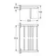 GROHE Design-Badetuchhalter mit gerader Form und horizontalen Halterungen, montiert an einer Wand, in Chrom-Optik dargestellt.