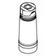GROHE Ultrasafe Filter, zylindrisch gestaltet, mit gewindeförmigem oberen Teil und einer händelbaren Oberseite. Geeignet für die Verwendung in GROHE Blue-Systemen.