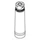GROHE Austauschfilter in zylindrischer Form mit einem oben rund geformten Deckel und Gewinde. Eignet sich zur Verwendung in GROHE Wasserfiltersystemen.