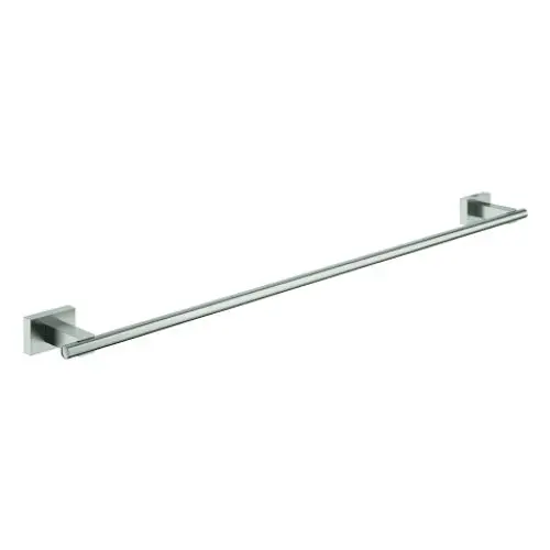 GROHE Badetuchhalter aus Metall in supersteel-Optik, rechteckige Wandhalterungen, flaches Design, geeignet für Bäder zur Aufbewahrung von Handtüchern.
