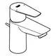 Einfüllstück von Grohe mit flachem Auslauf und seitlichem Hebel zur Steuerung des Wasserflusses. Oberfläche in Chromoptik.