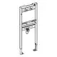 Wandmontiertes Element von Grohe, geeignet für eine Waschtischinstallation, mit Mechanismen für Wasserzufuhr und Befestigung.