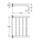 GROHE Badetuchhalter mit mehreren horizontalen Halterungen, montiert an einer Wand. Die Konstruktion ist aus Metall und hat eine verchromte Oberfläche.