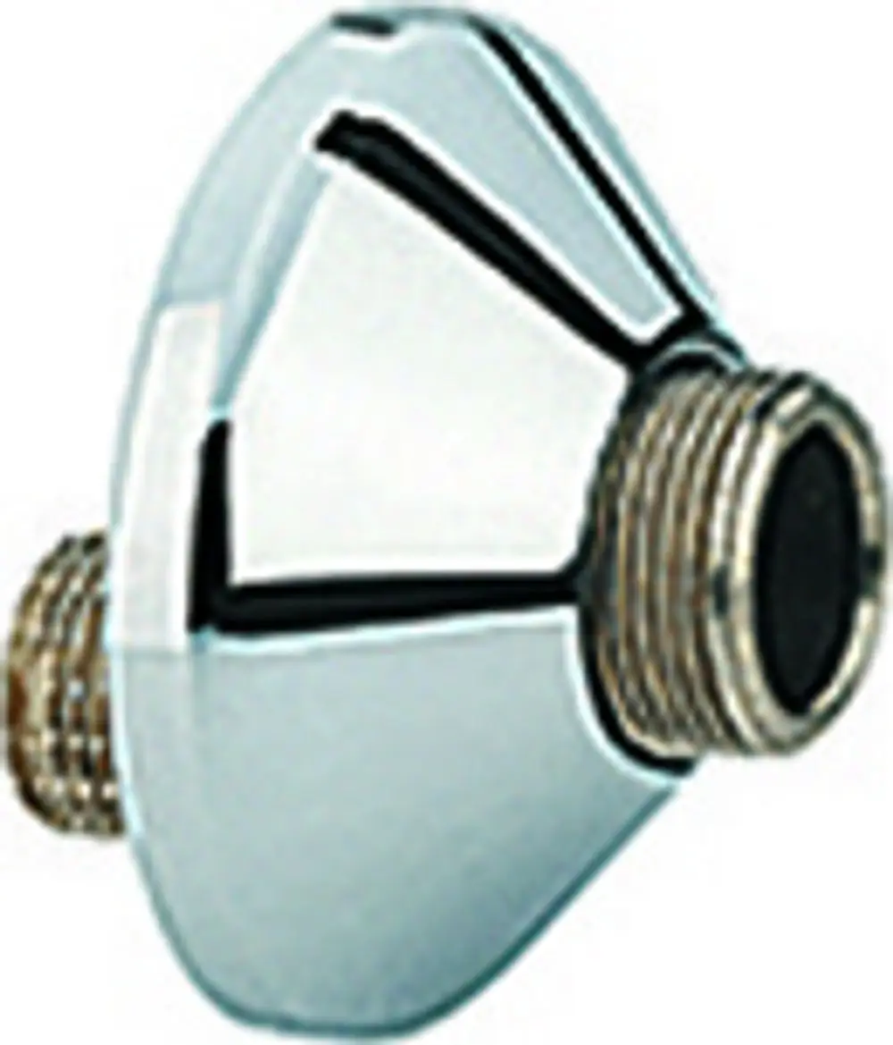 GROHE S-Anschluss in Chrom, konisch geformt mit zwei Gewinden. Eignet sich zur Verbindung von Rohrleitungen in Sanitärinstallationen.