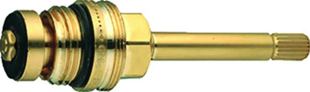 GROHE Ventiloberteil mit goldfarbener Oberfläche und mehreren Dichtungen, ausgestattet mit einem Gewinde und einer länglichen Form.