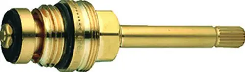 GROHE Ventiloberteil mit goldfarbener Oberfläche und mehreren Dichtungen, ausgestattet mit einem Gewinde und einer länglichen Form.