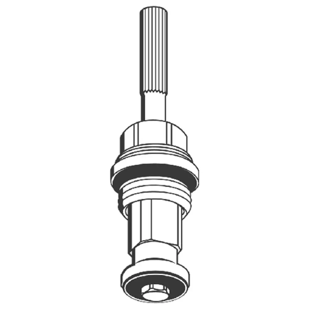 Grohe-Produkt mit einem langen, geriffelten Griff und einer zylindrischen Struktur. Es handelt sich um einen Komponentenbauteil für ein Ventilsystem.