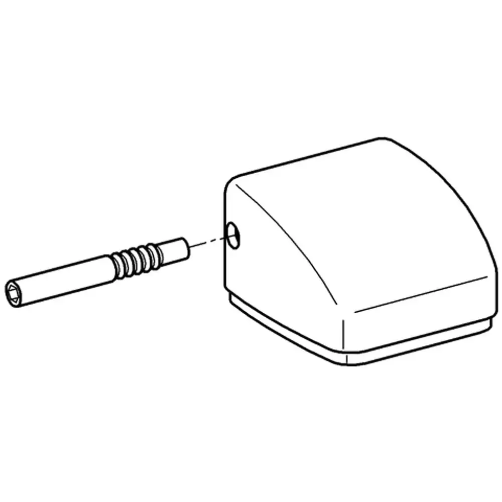 GROHE Kappenhebel in formularem Design, in der Nähe eines Anschlusses abgebildet, zeigt Mechanismus zur Betätigung eines Urinal-Spülers.