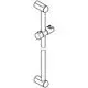 Brausestange von Grohe, aus Metall mit verchromter Oberfläche, besteht aus einem langen vertikalen Rohr und einem seitlichen Halter.