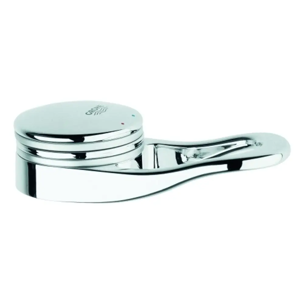 Grohe Hebel zur Steuerung eines Wasserhahns, mit runder Oberseite und einem ergonomischen Griff, gefertigt aus verchromtem Material.