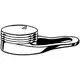 Grohe Hebel mit einer gebogenen Form und mehreren gestapelten Ringen oben, in einem einfachen, klaren Design.