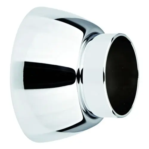 GROHE Rosette und Hülse in chrome, runde Form mit mittigem Anschluss, geeignet für S-Anschluss, präsentiert auf neutralem Hintergrund.