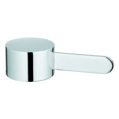 Grohe Hebel in verchromter Ausführung, mit runder Kopfplatte und einem seitlichen Griff zum Bedienen. Einfaches, funktionales Design für Armaturen.