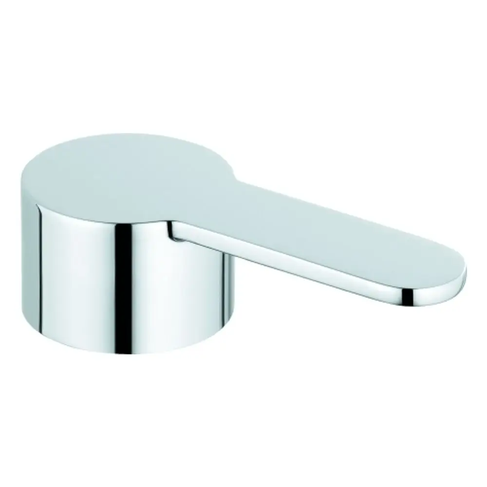 GROHE Hebel in glänzendem Chrom, rund und flach mit seitlicher langer Griff, geeignet für Wasserhähne oder Armaturen.