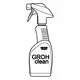 Sprühflasche mit Grohe-Branding und der Aufschrift "GROH clean" auf einem weißen Hintergrund.