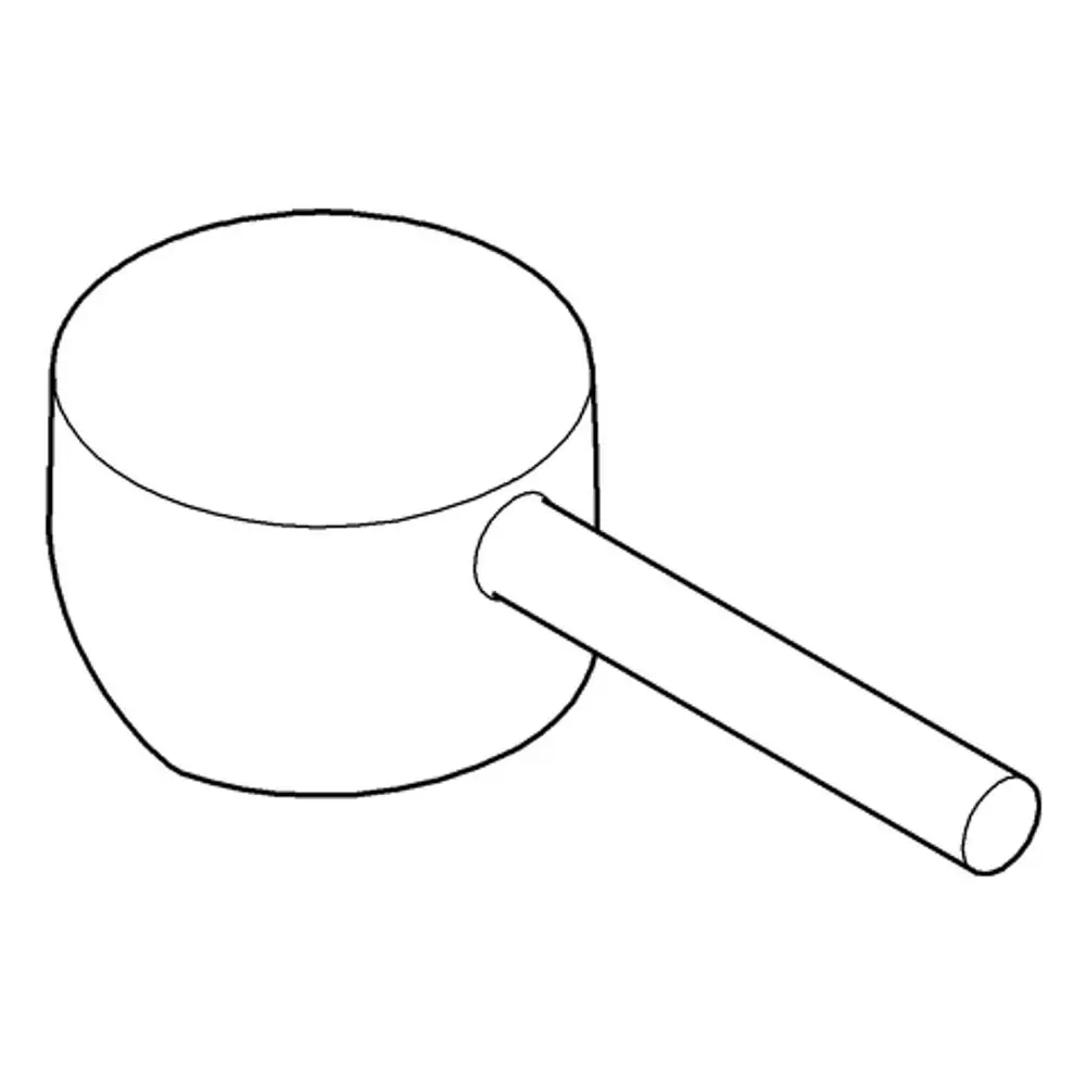 GROHE Hebel in schlichtem Design mit einem runden Kopf und einem geraden Auslauf, geeignet für eine Spültischbatterie.