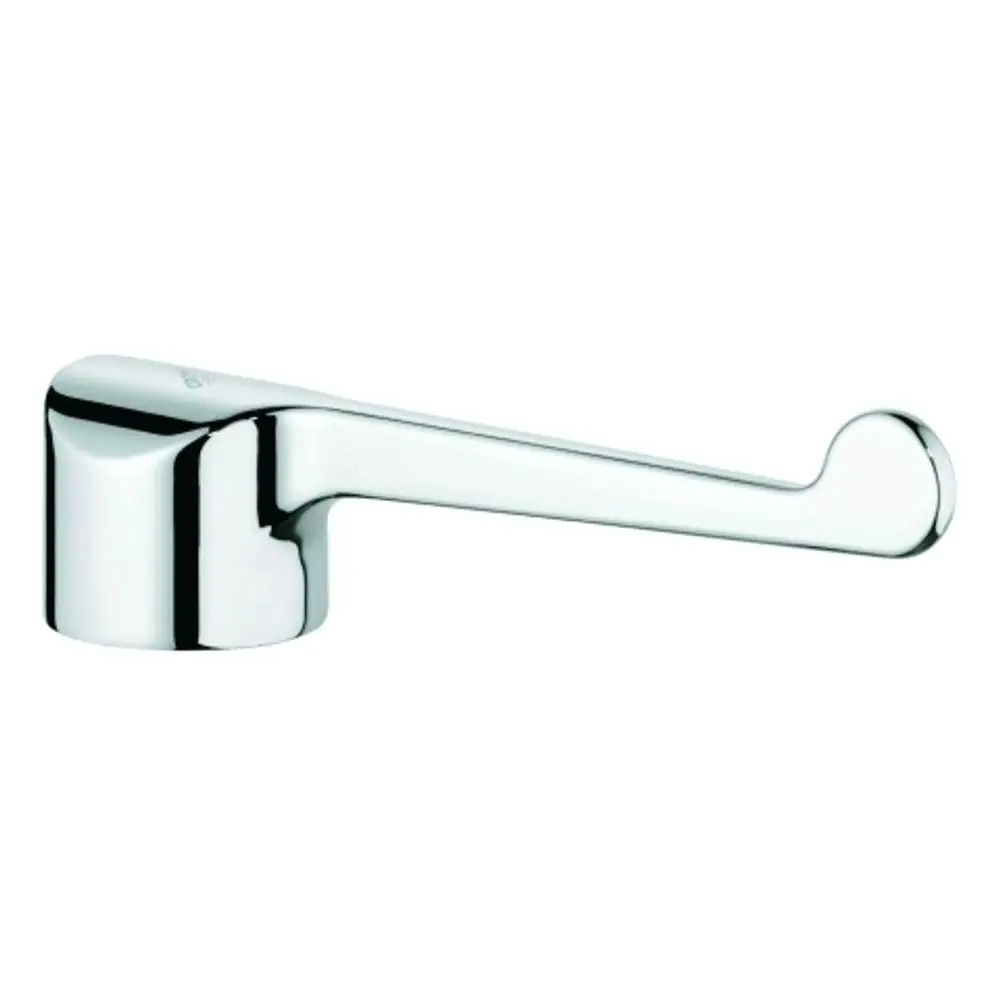 GROHE Armhebel in chromfarbenem Metall mit klarer, ergonomischer Form zur Verwendung in Armaturen, geeignet für die Grohtherm-Serie.