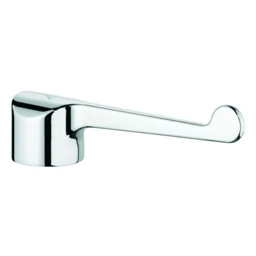GROHE Armhebel in chromfarbenem Metall mit klarer, ergonomischer Form zur Verwendung in Armaturen, geeignet für die Grohtherm-Serie.