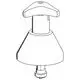 Grohe Ventiloberteil mit konischer Form und grifffreundlichem Hebel, geeignet für UP-Ventile. Klein und funktional, in schlichter chromfarbener Ausführung.