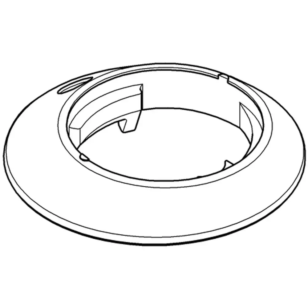 GROHE Rosette in runder Form mit einem inneren Einsatz. Die Oberfläche hat ein schlichtes Design ohne sichtbare Markenkennzeichnung.