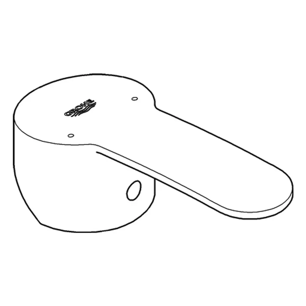 Hebel aus Kunststoff mit flacher Oberseite und langem Griff, gekennzeichnet mit dem Grohe-Logo, womöglich für Armatur oder ähnliches Produkt.
