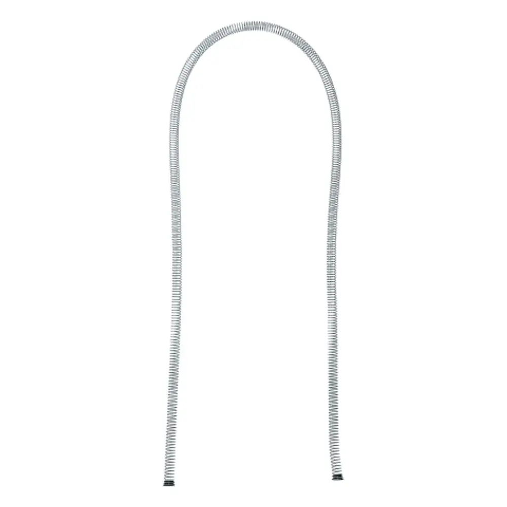 Grohe Rückholfeder in chrom mit spiralförmiger Struktur, geeignet für Sanitärinstallationen. Sie hat ein flexibles Design und zwei verjüngte Enden.