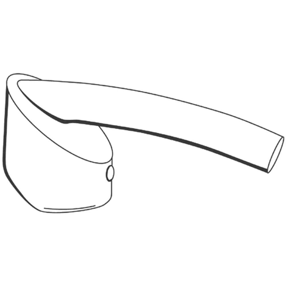GROHE Hebel in chromfarben für einen Einhandmischer, mit einem gebogenen Griff und einem Knopf für die Bedienung, geeignet für Wannen- und Brausenfunktionen.