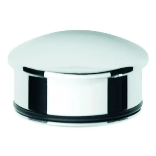 Runde, glänzende Abdeckung aus Metall mit schwarzem Dichtungsring, typischerweise verwendet für Grohe Armaturen.