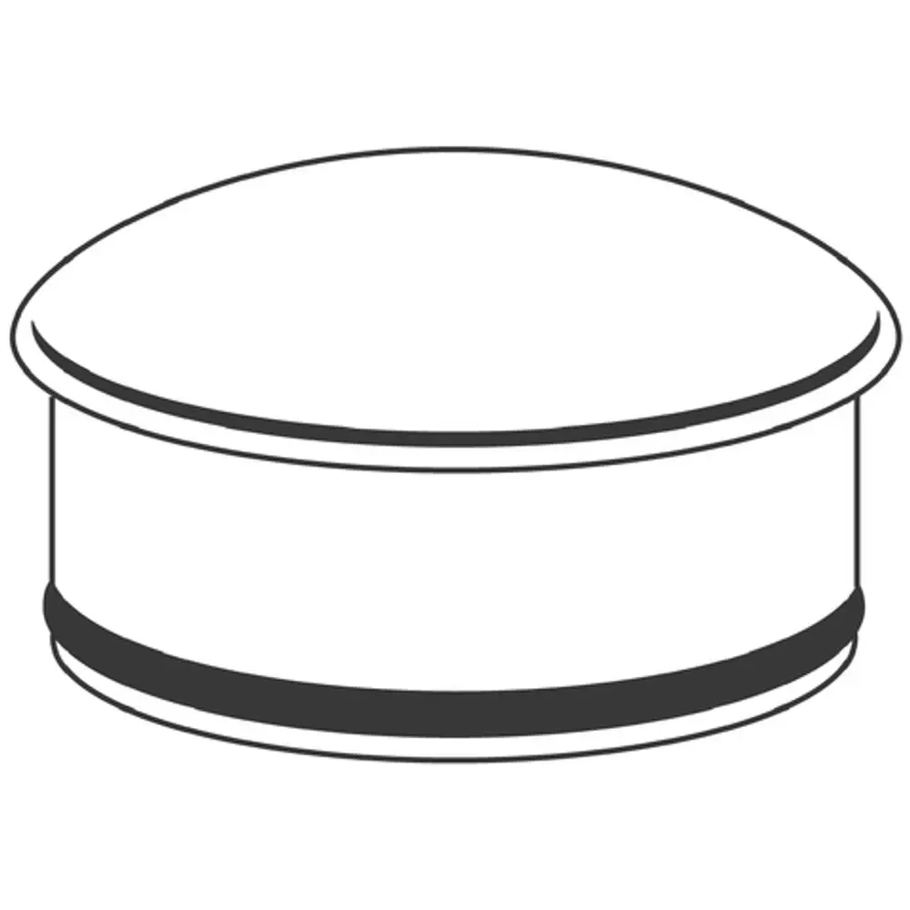 Runde Kappe in neutralem Design, geeignet für Grohe Produkte. Die Kappe hat eine glatte Oberfläche und eine dunkle Umrandung.