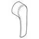 GROHE Hebelgriff in einer ergonomischen Form, mit einer glatten Oberfläche und abgeschrägten Kanten, geeignet für die Montage an Armaturen.