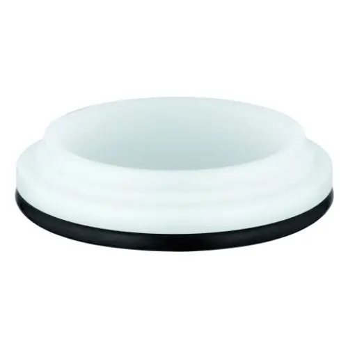 GROHE Zentrierring in ovaler Form, mit glatter, weißer Oberfläche und einem schwarzen Rand. Eignet sich für Sanitärinstallationen.