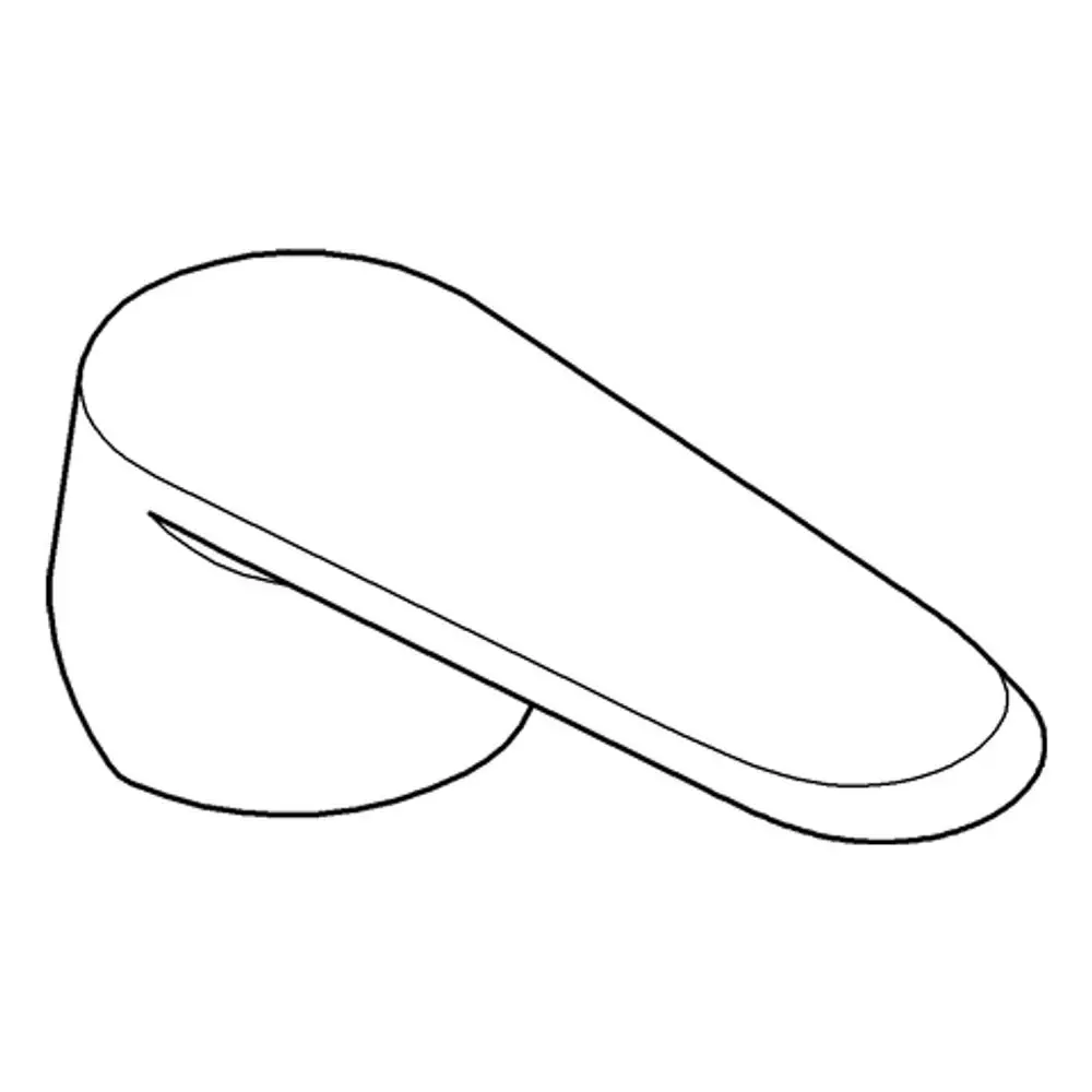 Hebel von Grohe in chromfarbenem Finish, mit einer geschwungenen Form und einer ergonomischen Oberfläche, geeignet für Armaturen.