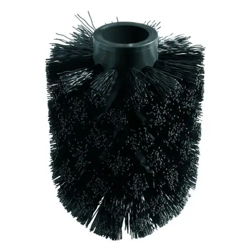 Schwarzer Bürstenkopf mit vielen Borsten, geeignet für WC-Bürsten. Teil der Grohe Essentials/-Cube-Serie in velvet black.