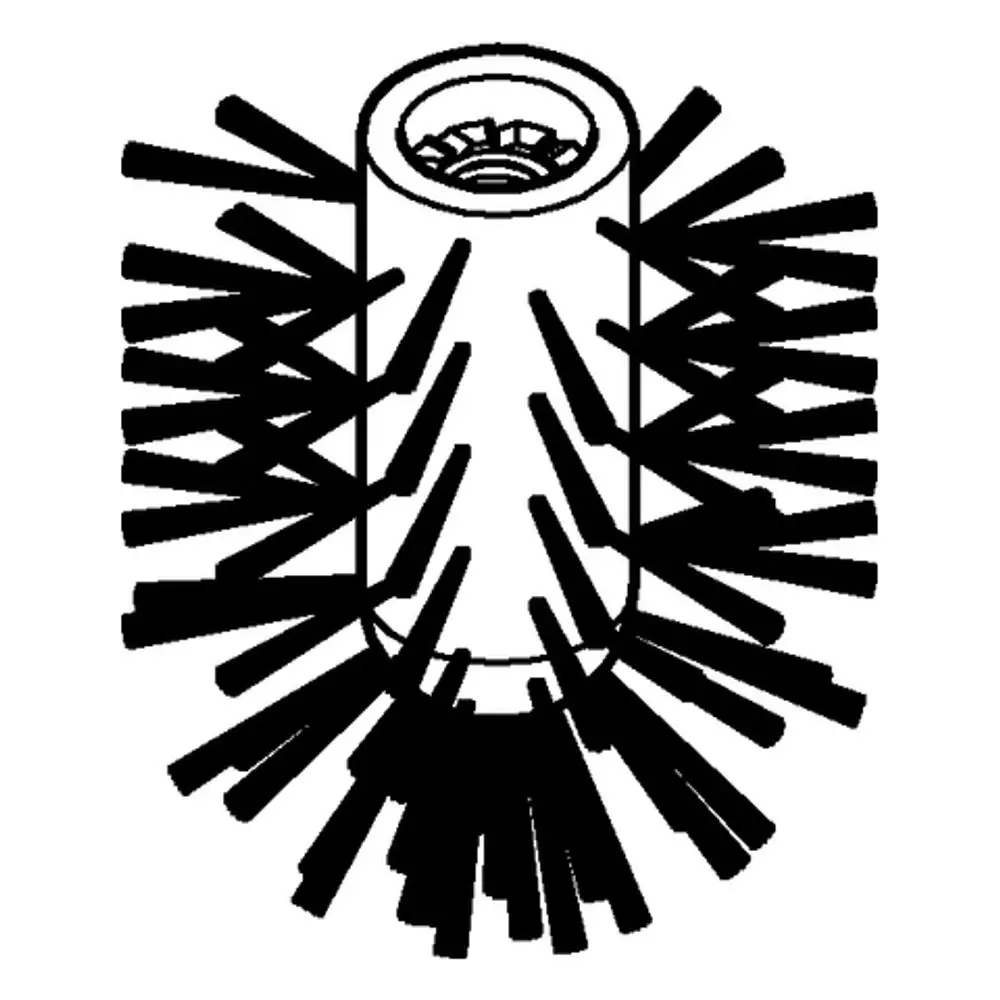 GROHE Bürstenkopf mit radial angeordneten Borsten, geeignet für WC-Bürsten, in Schwarz. Hergestellt aus einem robusten Material für langfristige Nutzung.